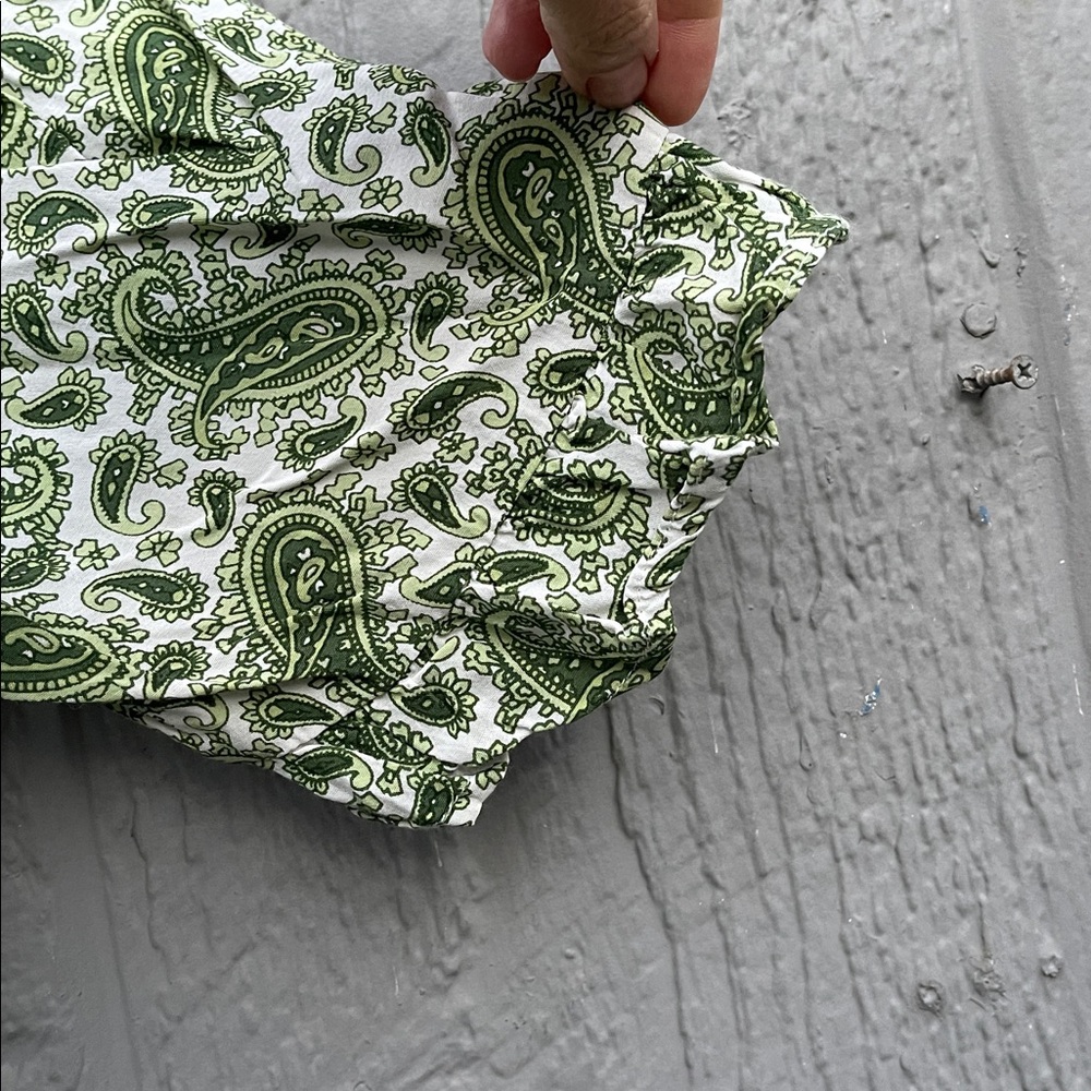 Faithfull the Brand Green Paisley Midi Dress Size: M - Picture 4 of 11